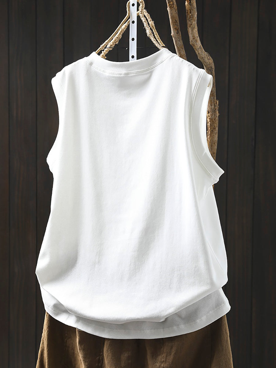 Shirt Women 100%Cotton Pure O-Neck Color Summer Casual FashionChic