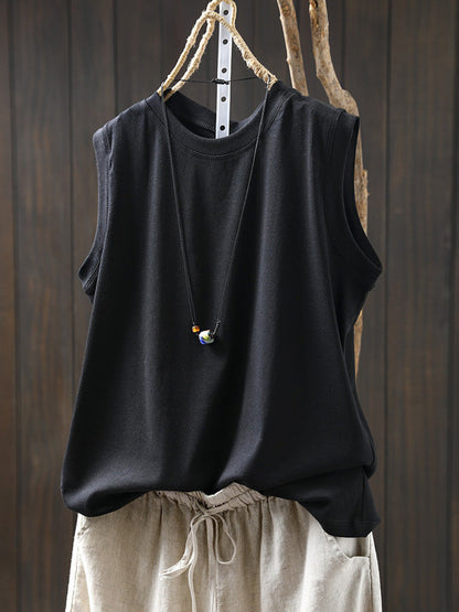 Shirt Women 100%Cotton Pure O-Neck Color Summer Casual FashionChic