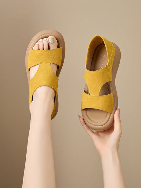 Matte Sandals Open Soft Women Casual Leather Toe FashionChic