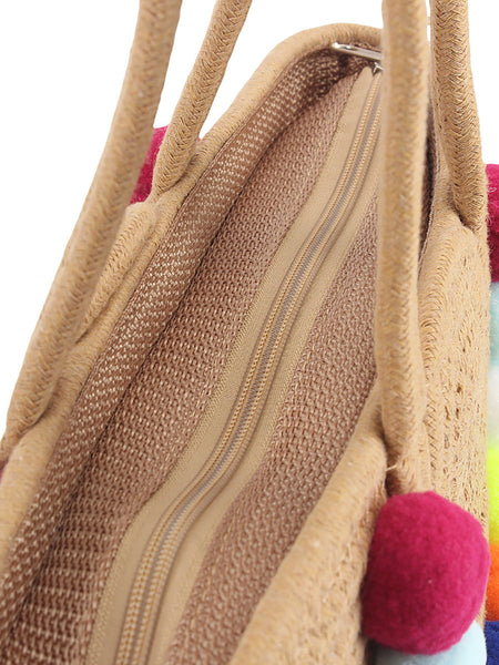 Fashion Women Pendant Shoulder Bag Ball Colorful Cotton FashionChic