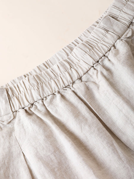 Summer Pants Pure Women 100%Linen Casual Color Fifth FashionChic