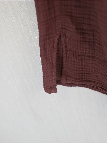 Women 100%Cotton Pure Color Retro Summer Skirt FashionChic