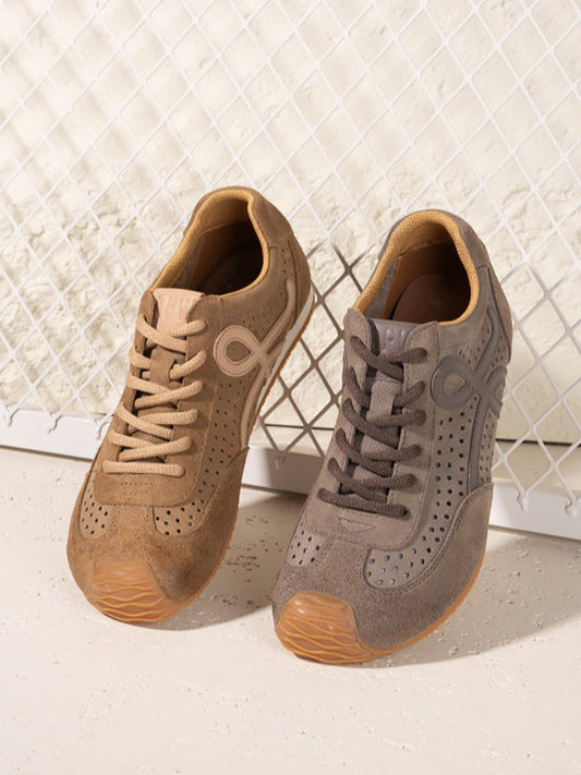 Genuine Men Sport Shoes Leather Breathable Vintage FashionChic