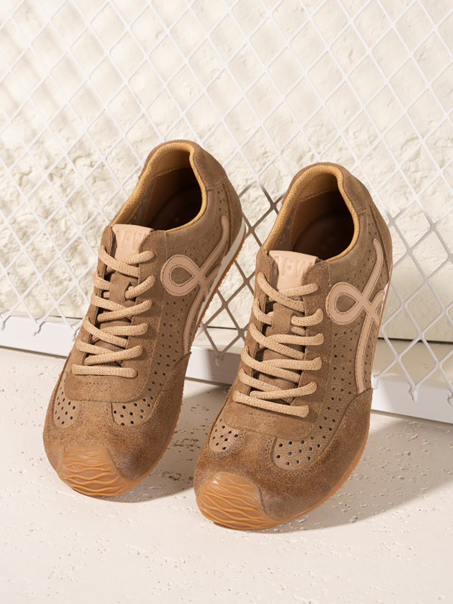 Genuine Men Sport Shoes Leather Breathable Vintage FashionChic