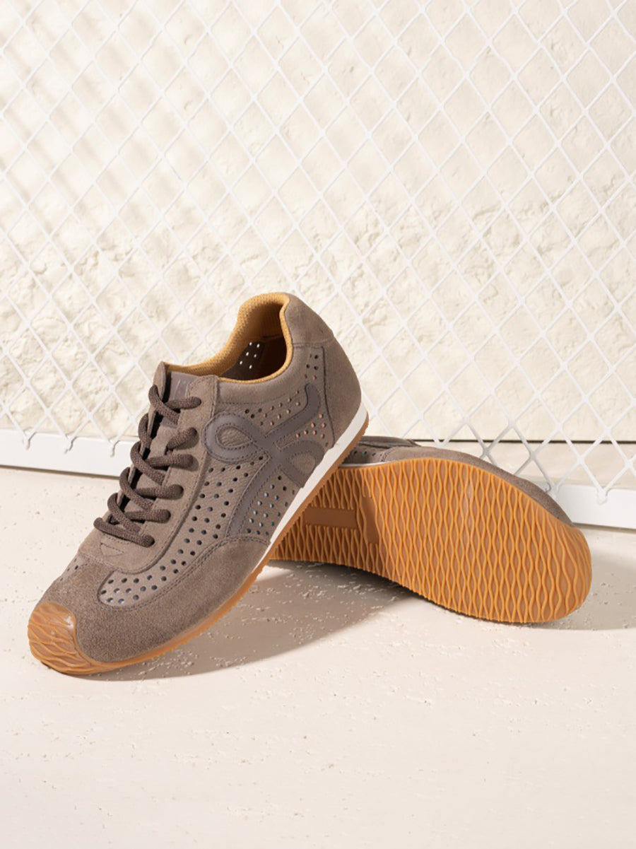Genuine Men Sport Shoes Leather Breathable Vintage FashionChic