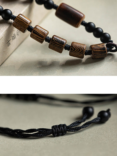 Necklace Women Bead Ethnic Wooden Bodhi FashionChic
