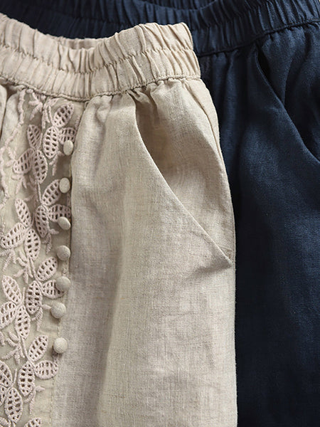 Summer Women Skirt Color Lace 100%Linen Pure FashionChic