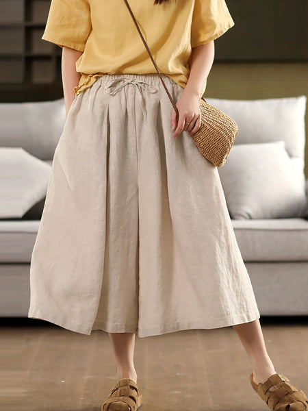 Summer Pure 100%Linen Skirt Color Women FashionChic