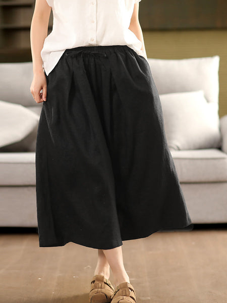 Summer Pure 100%Linen Skirt Color Women FashionChic