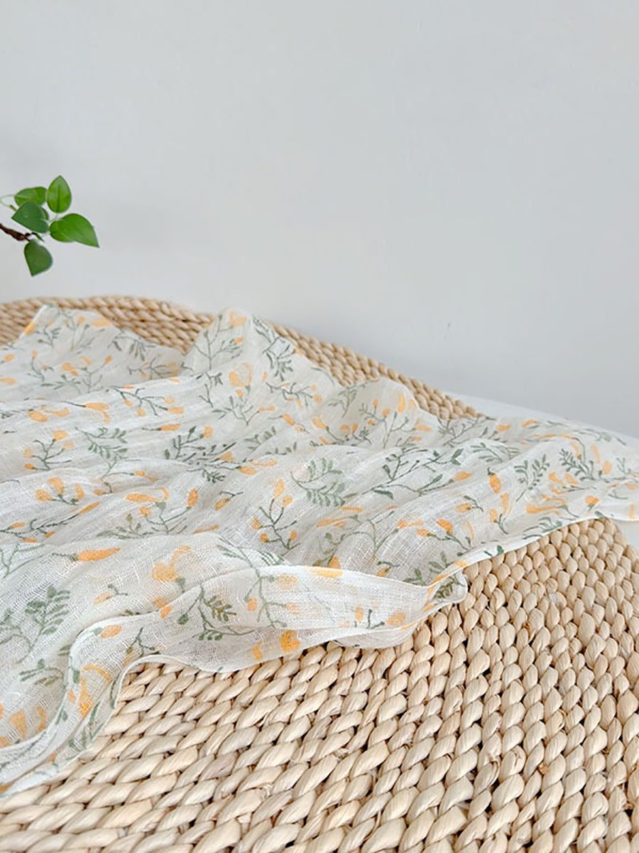 Shawl Thin Floral Artsy Scarf Summer FashionChic