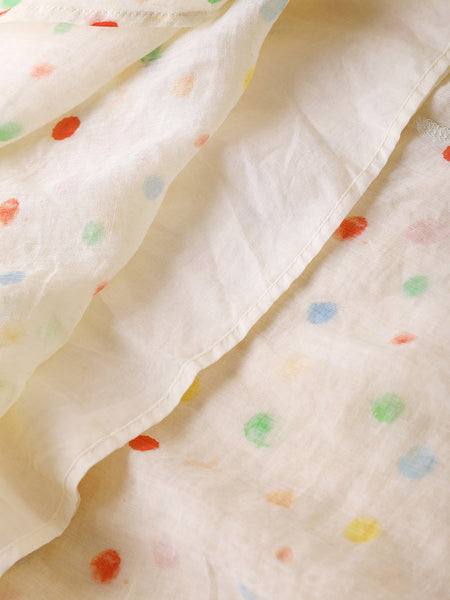 Women Vest O-Neck Artsy Summer Dress 100%Ramie Flower FashionChic