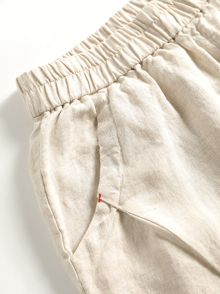 Pure Summer Harem Casual 100%Linen Pants Color Women FashionChic