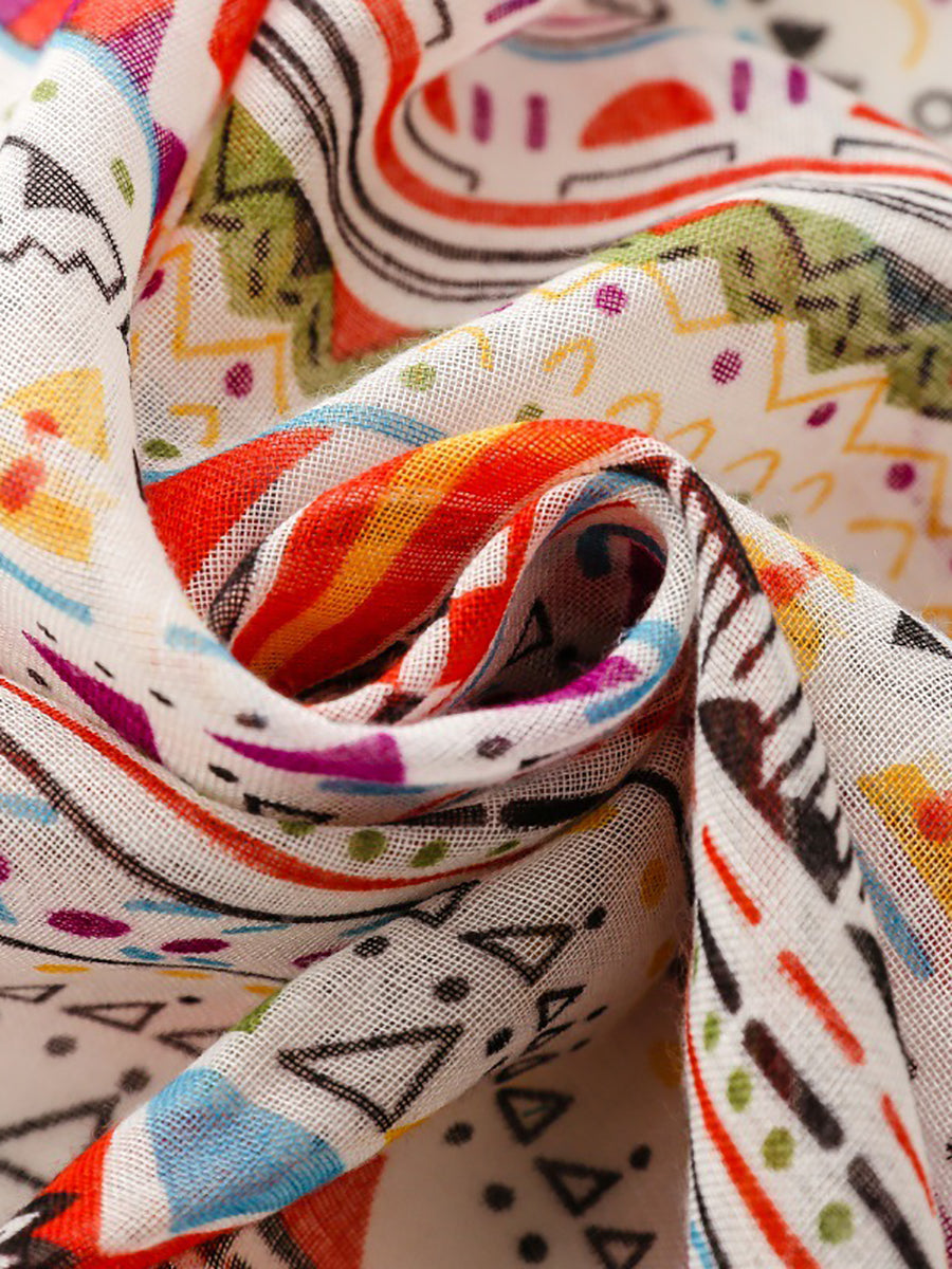 Shawl Tassel Print Bohemia Geometric Women Scarf FashionChic