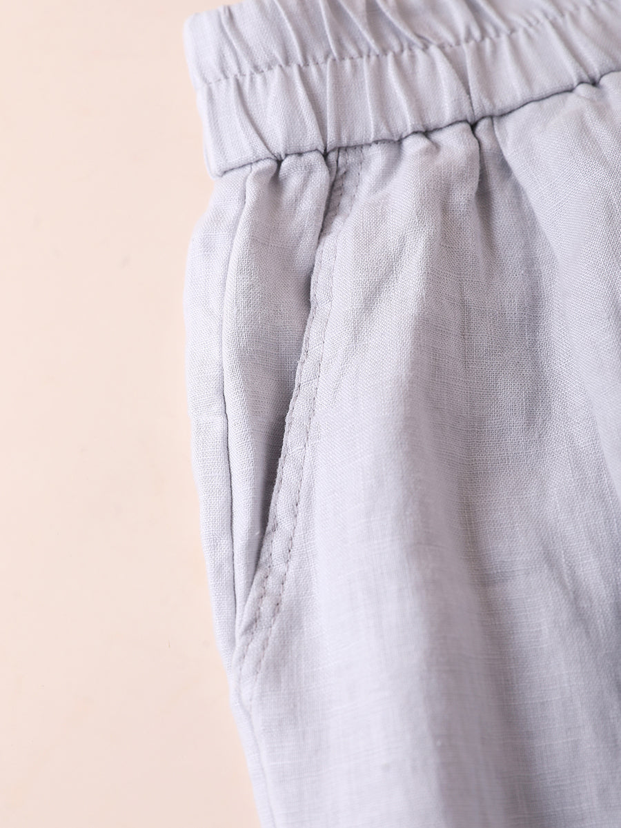 Pants Pure Straight Women 100%Linen Summer Color FashionChic