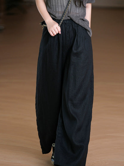 Pants Pure Straight Women 100%Linen Summer Color FashionChic