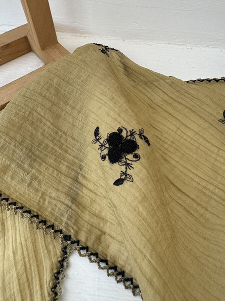 Women Embroidery Triangle Artsy Scarf Flower FashionChic