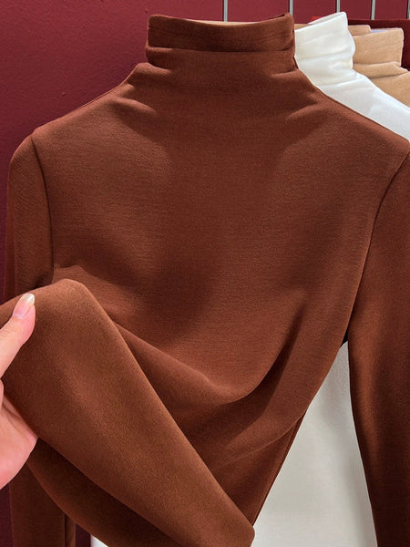 Knitted Turtleneck Autumn Sweater Casual Women FashionChic