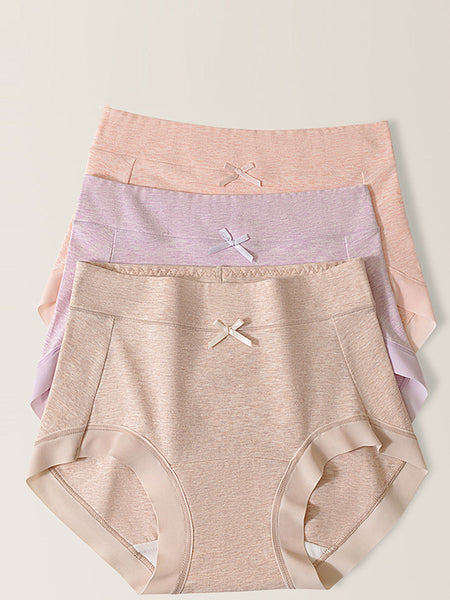 High Pieces Color Women Underwear Cotton Pure 5 Waist FashionChic