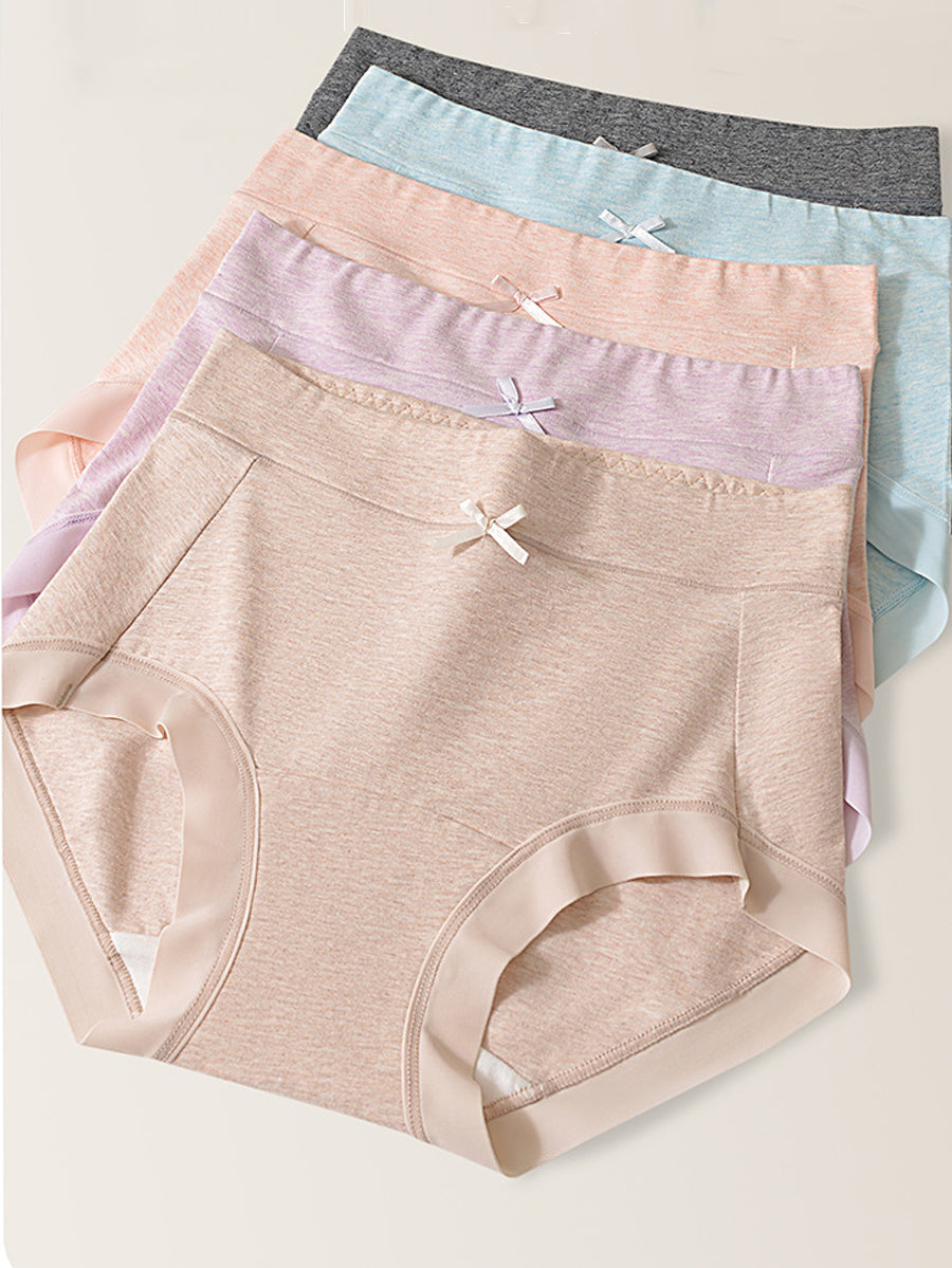 High Pieces Color Women Underwear Cotton Pure 5 Waist FashionChic