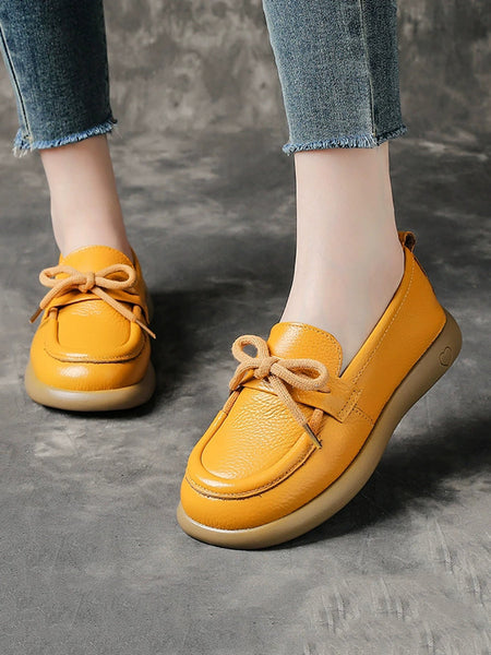 Vintage Shoes Leather Women Soft Flat Genuine FashionChic