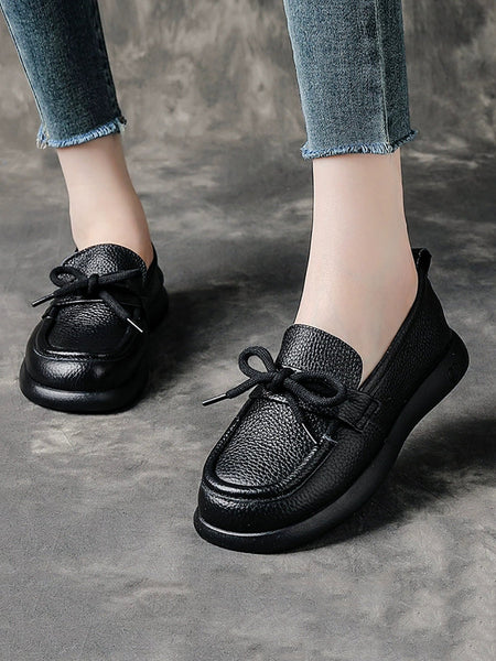 Vintage Shoes Leather Women Soft Flat Genuine FashionChic