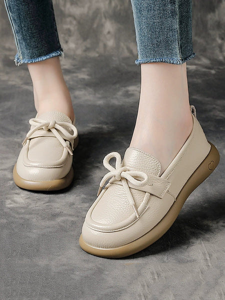 Vintage Shoes Leather Women Soft Flat Genuine FashionChic