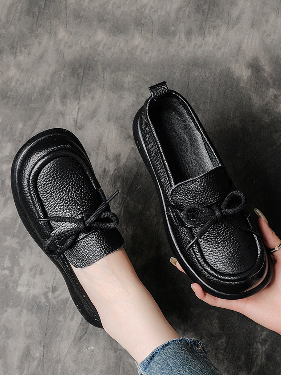Vintage Shoes Leather Women Soft Flat Genuine FashionChic