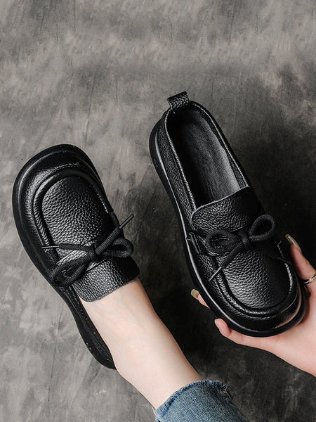 Vintage Shoes Leather Women Soft Flat Genuine FashionChic