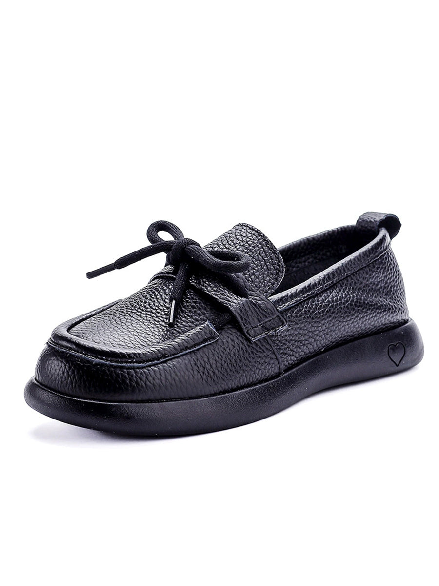 Vintage Shoes Leather Women Soft Flat Genuine FashionChic
