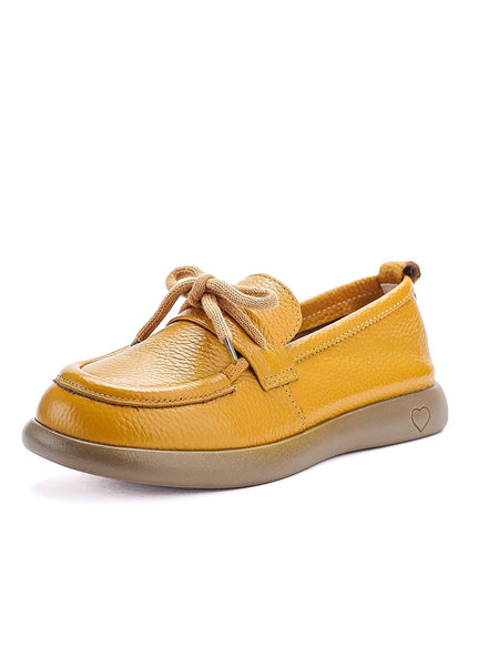 Vintage Shoes Leather Women Soft Flat Genuine FashionChic