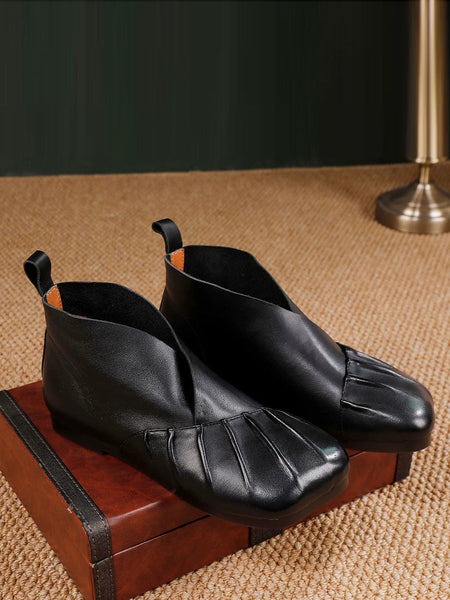 Spliced Shoes Leather Women Soft Autumn FashionChic