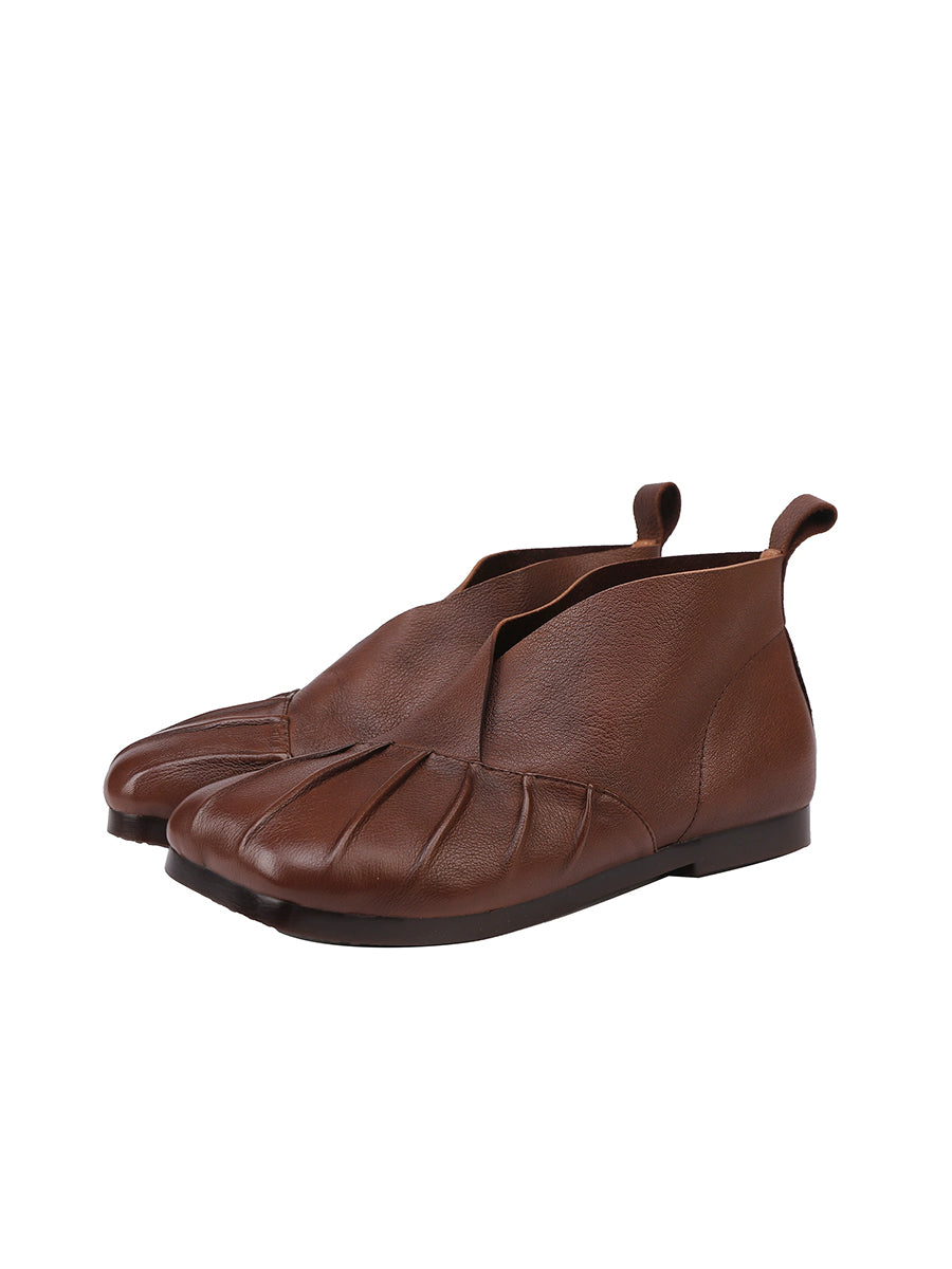 Spliced Shoes Leather Women Soft Autumn FashionChic