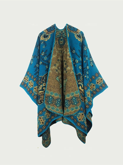Warm Shawl Autumn Women Ethnic Print FashionChic