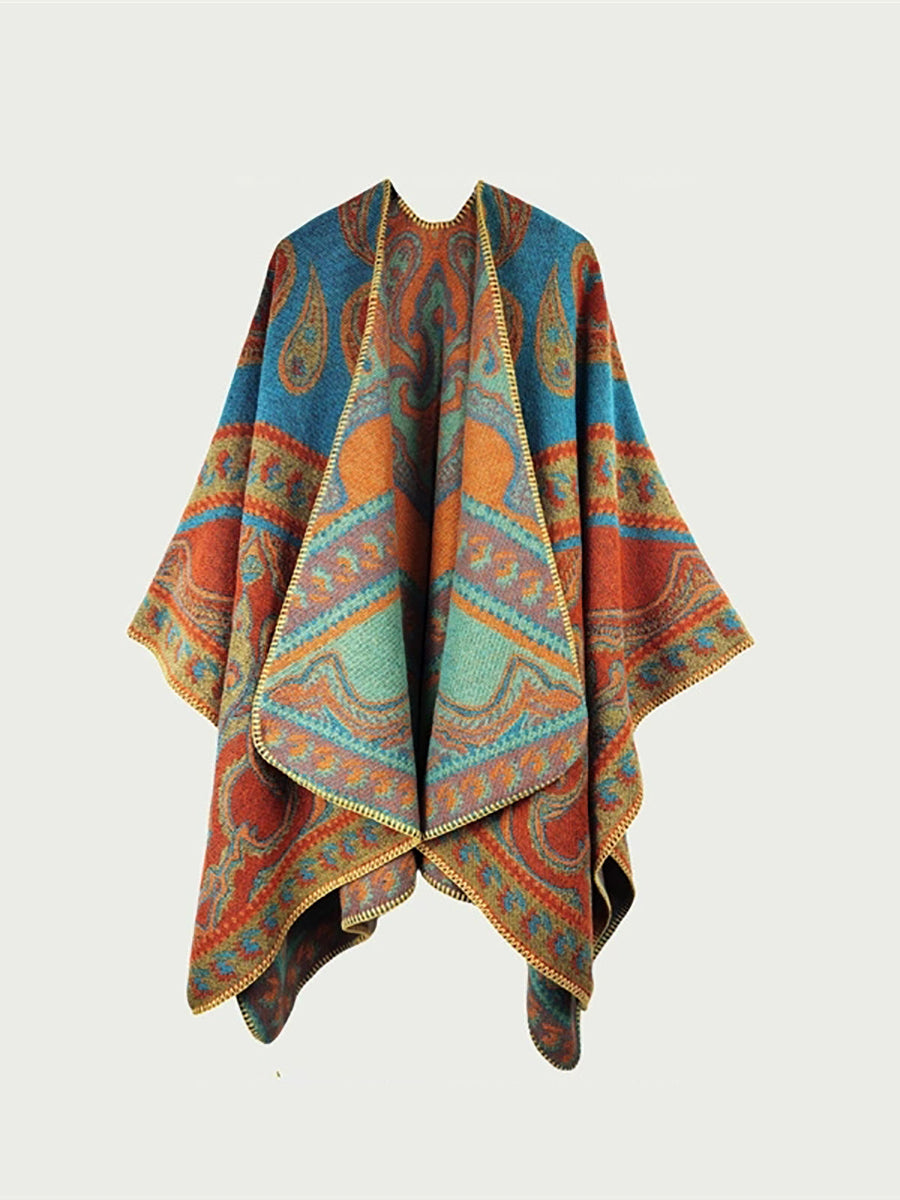 Warm Shawl Autumn Women Ethnic Print FashionChic