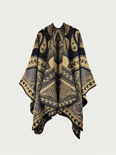 Warm Shawl Autumn Women Ethnic Print FashionChic