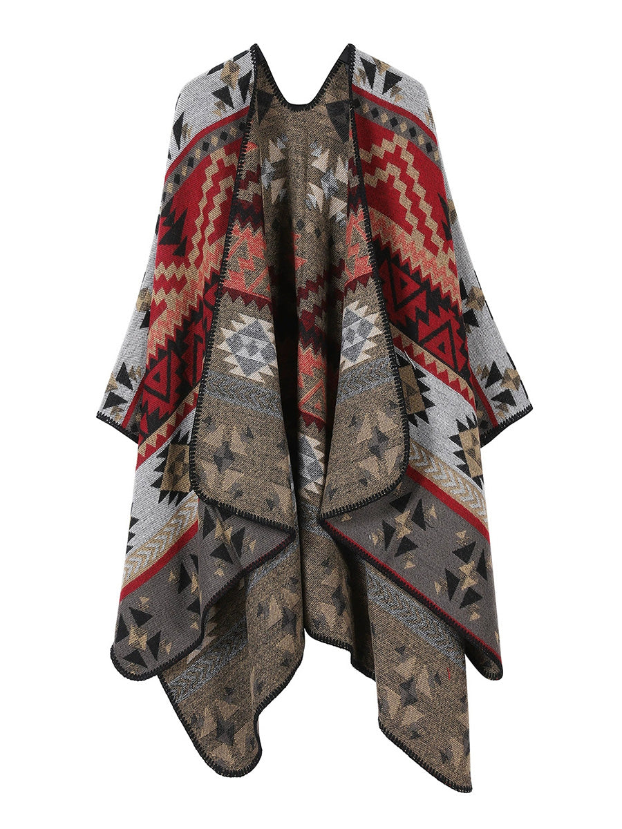 Warm Vintage Travel Geometric Women Shawl FashionChic