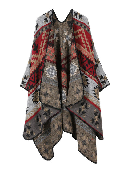 Warm Vintage Travel Geometric Women Shawl FashionChic