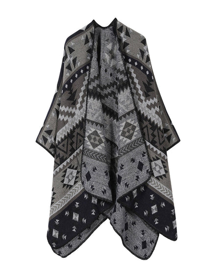 Warm Vintage Travel Geometric Women Shawl FashionChic
