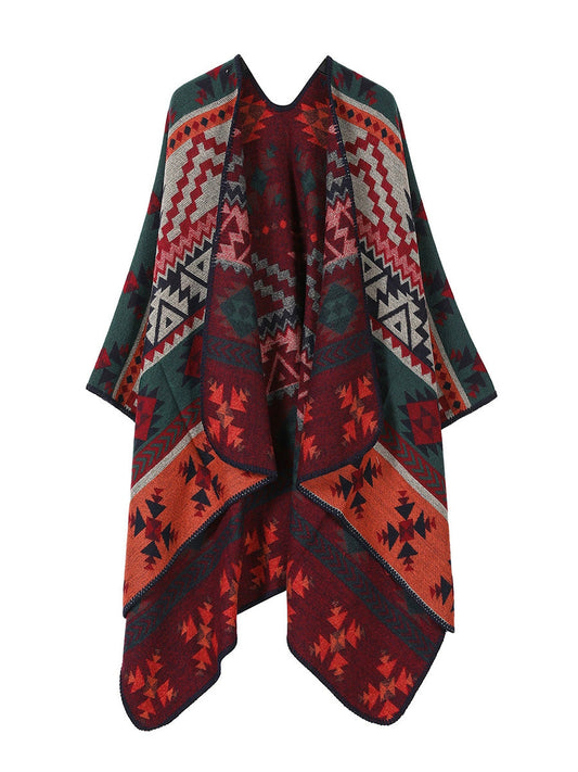 Warm Vintage Travel Geometric Women Shawl FashionChic