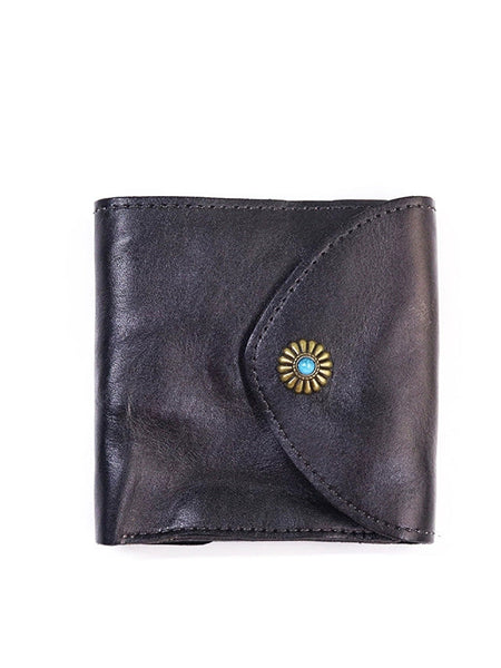 Wallet Leather Retro Square Multifunctional FashionChic