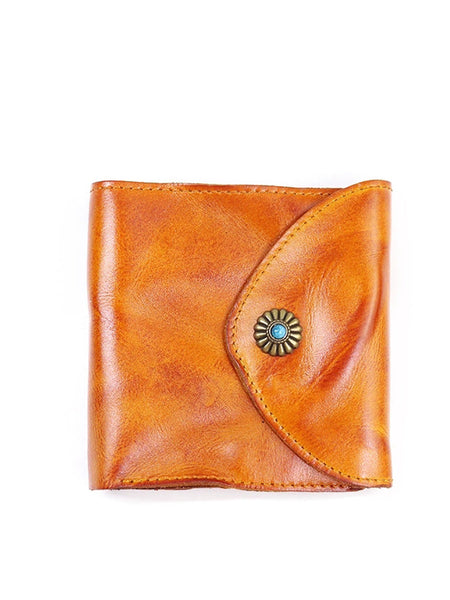 Wallet Leather Retro Square Multifunctional FashionChic