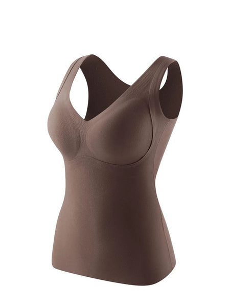 Casual Color Base Vest Pure Autumn Women V-Neck FashionChic