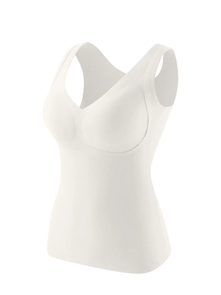 Casual Color Base Vest Pure Autumn Women V-Neck FashionChic