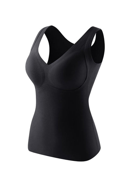 Casual Color Base Vest Pure Autumn Women V-Neck FashionChic