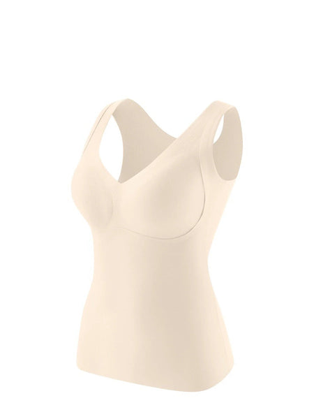 Casual Color Base Vest Pure Autumn Women V-Neck FashionChic