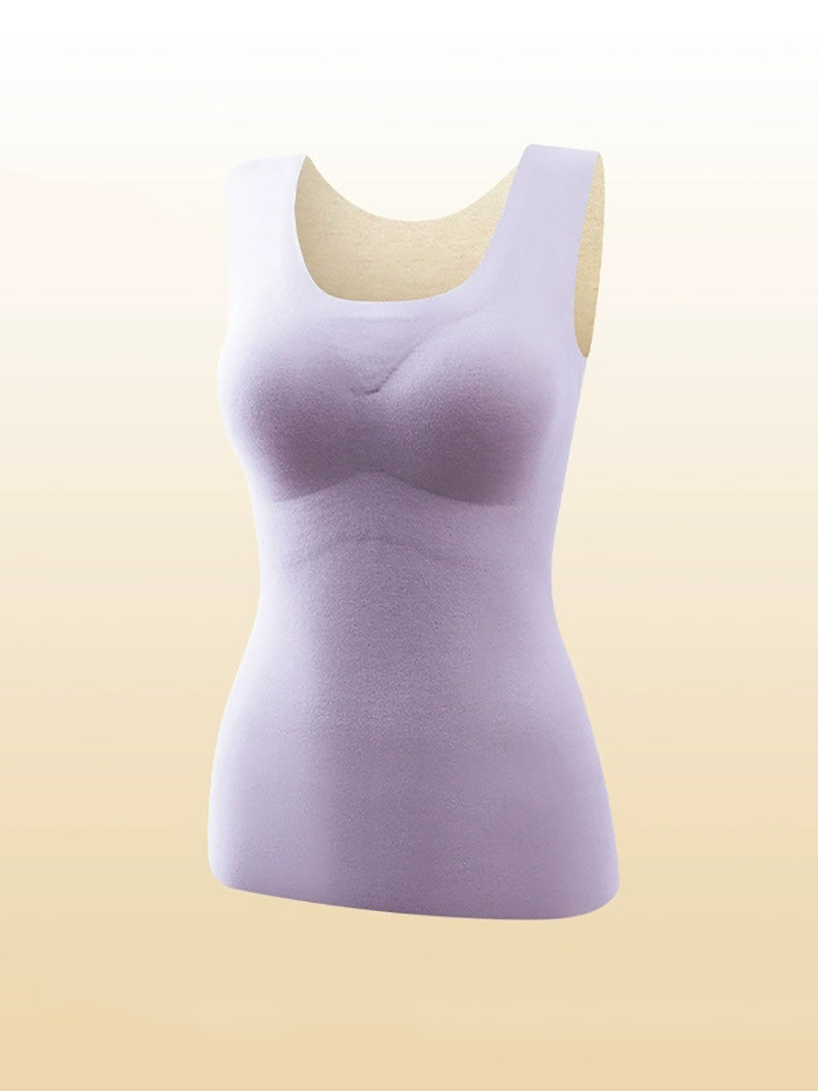 Pure U-Neck Base Vest Color Autumn Women Warm FashionChic