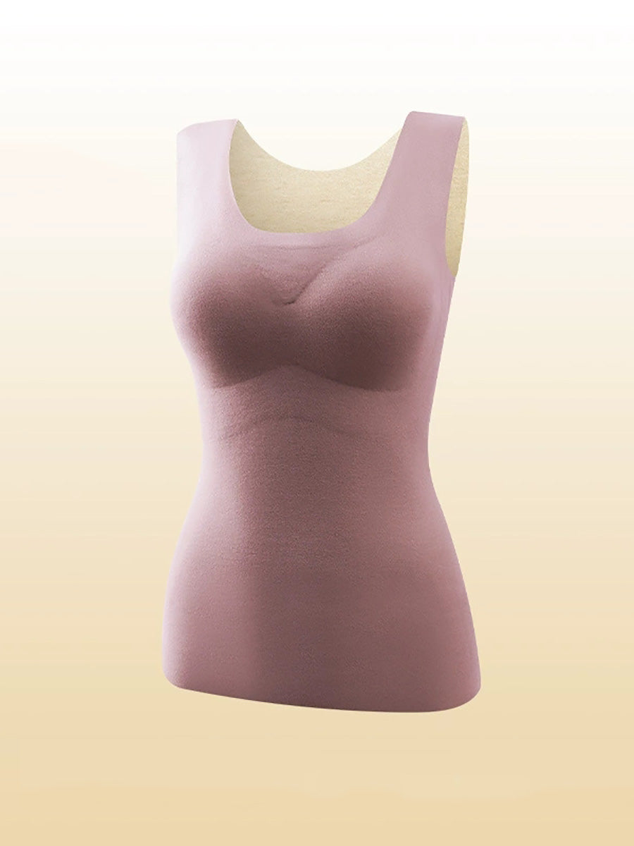 Pure U-Neck Base Vest Color Autumn Women Warm FashionChic