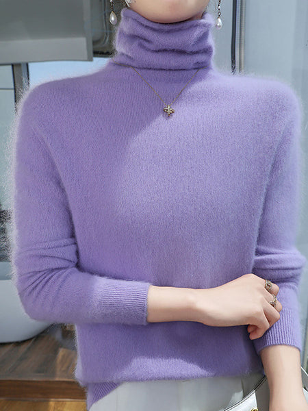 Women Autumn Turtleneck Wool Soft Warm Knit Sweater AV1029 Genistyle Shop