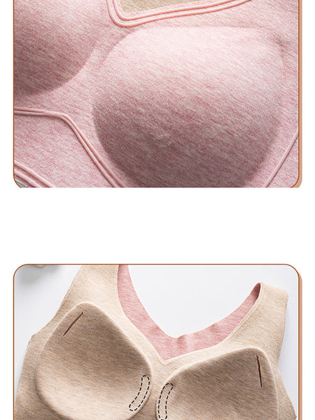 Women Seamless Spliced Warm With Breast Pads Base BA1050 Genistyle Shop