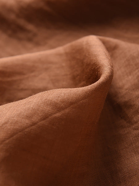 Women Summer Casual Print Thin Ramie HoodedShirt LL038 BUYKUD